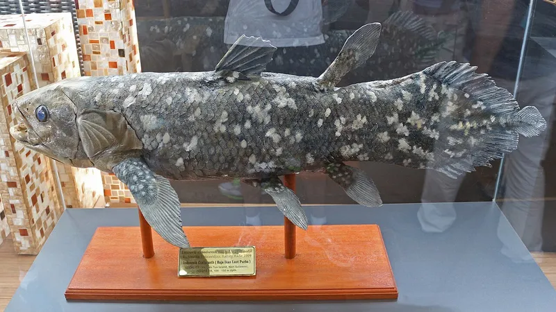 Photograph of Indonesian coelacanth (Latimeria menadoensis).